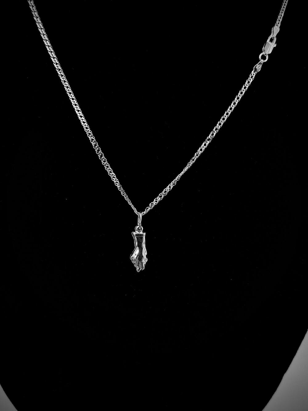Figa Hand Pendant Braided Chain Necklace